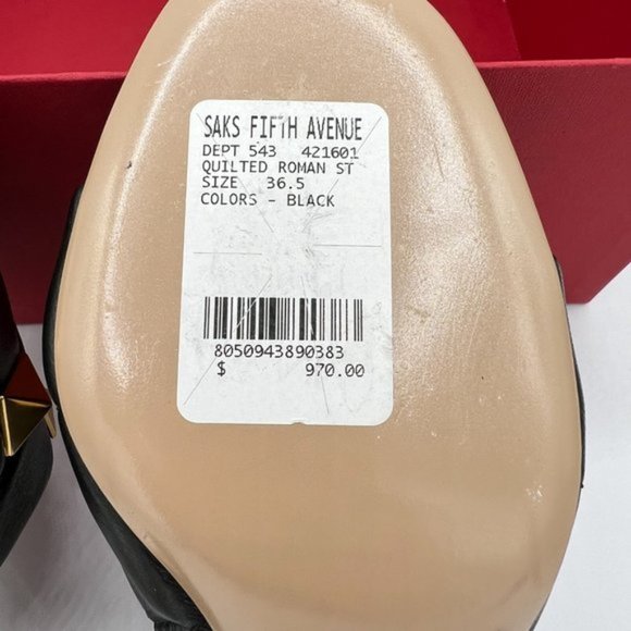 Valentino Garavani Roman Stud Sandal In Quilted NAPPA Black Leather 65 MM - Picture 13 of 15